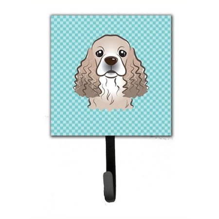 Jensendistributionservices Checkerboard Blue Cocker Spaniel Leash & Key Holder MI1719770